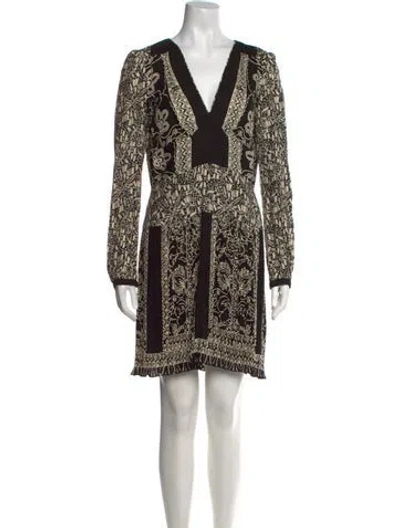 Pre-owned Anna Sui Bamboo Mini Dress In Multi