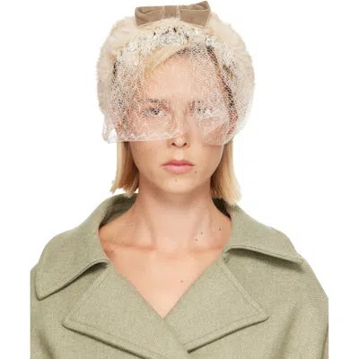 Anna Sui Beige Veil Headband In Blonde