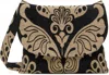 Anna Sui Black & Beige Beardsley Tapestry Bag In Black Multi