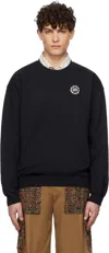Anna Sui Black ' Wings' Crew Neck Sweatshirt In Black