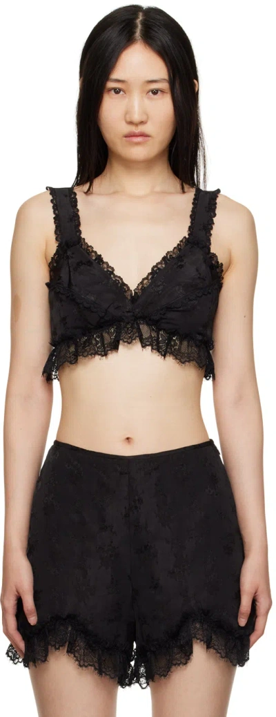 Anna Sui Black Floral Camisole