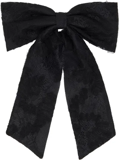 Anna Sui Black Lace Bombo Bow Hair Clip