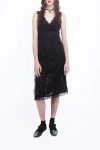 Anna Sui Black Lace Combo Sleeveless Lace Dress In Black