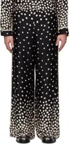 Anna Sui Black Polka Pyjama Pants In Gradient