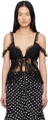 Anna Sui Black Tie Camisole In Black