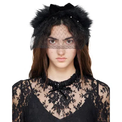 Anna Sui Black Veil Headband