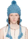 Anna Sui Blue Butterfly Beanie In Cornflower