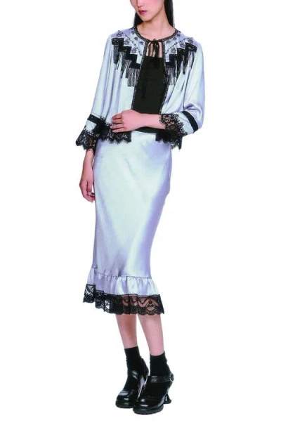 ANNA SUI ANNA SUI BOUDOIR SATIN LACE SKIRT