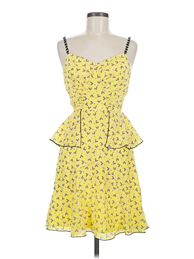 Pre-owned Anna Sui Cocktail Dress In Yellow