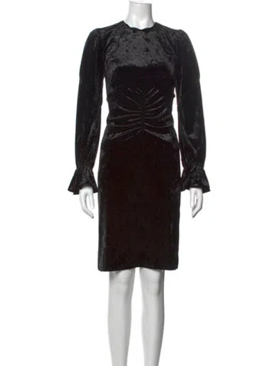 Pre-owned Anna Sui Crew Neck Knee-length Dress W/ Tags In Black