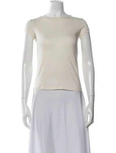 Pre-owned Anna Sui Crew Neck Short Sleeve T-shirt In Neutrals