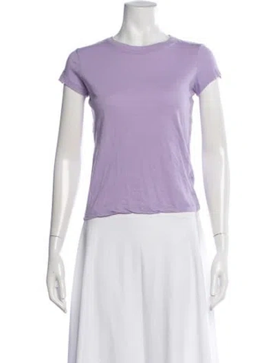 Pre-owned Anna Sui Crew Neck Short Sleeve T-shirt In Purple