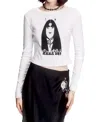 Anna Sui Devil Tees Long Sleeve T-shirt In White