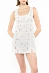 Anna Sui White Embroidered Lacey Trellis Minidress