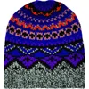 Anna Sui Fair Isle Beanie In Blue