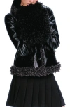 Anna Sui Ssense Exclusive Black Faux-fur Muff Hand Warmer In Black