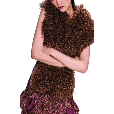 ANNA SUI ANNA SUI FAUX FUR SHAWL