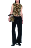 Anna Sui Faux Leopard Sleeveless Top In Multi