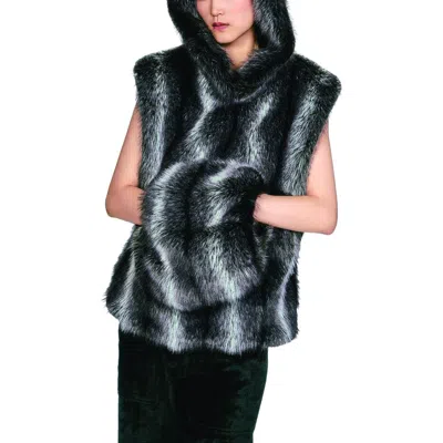 Anna Sui Faux Silver Fox Muff In Brown
