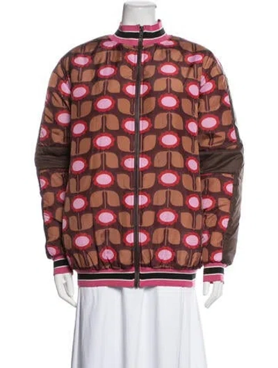 Pre-owned Anna Sui Floral Print Bomber Jacket W/ Tags In Multicolor