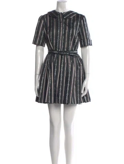 Pre-owned Anna Sui Floral Print Mini Dress W/ Tags In Multi