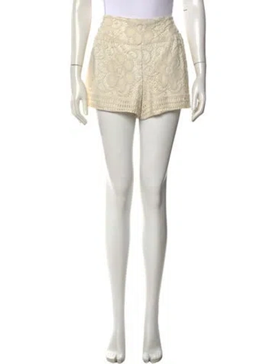 Pre-owned Anna Sui Floral Print Mini Shorts In Purple