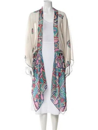 Pre-owned Anna Sui Floral Print V-neck Sweater