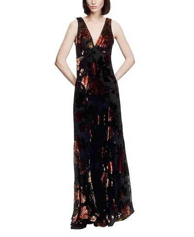 Anna Sui Folia Devore Maxi Dress In Multi