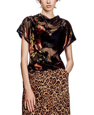 Anna Sui Folia Devore Top In Purple