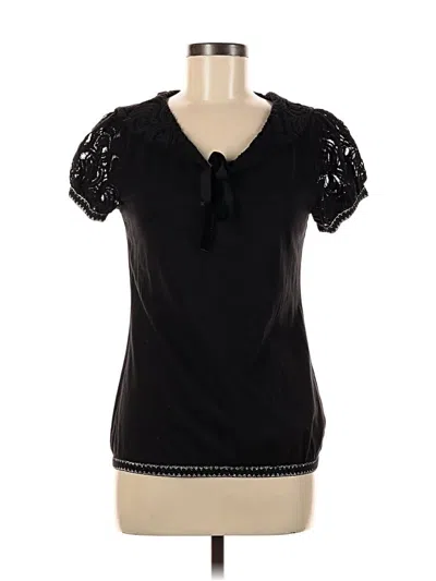 Pre-owned Anna Sui For Target Short Sleeve Blouse In Black