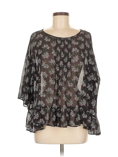 Pre-owned Anna Sui For Uniqlo 3/4 Sleeve Blouse In Black