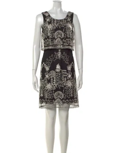 Pre-owned Anna Sui Graphic Print Mini Dress In Multi