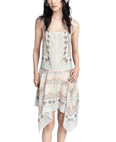 Anna Sui Heritage Scarf Print Dress In Multi