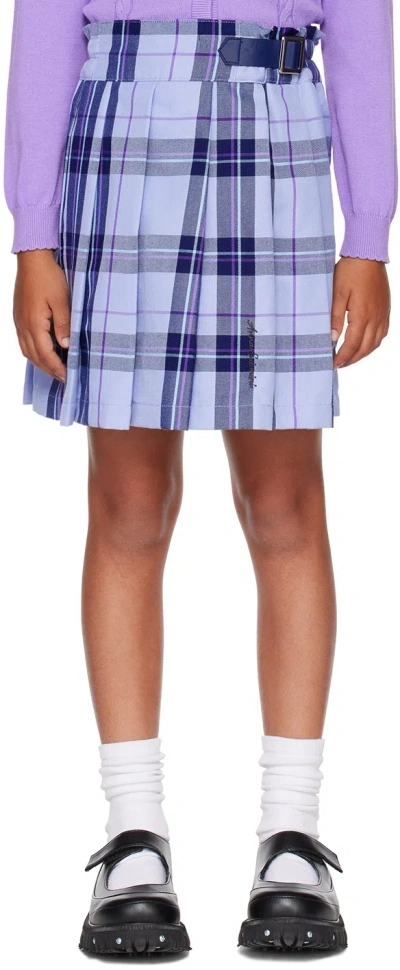 Anna Sui Kids Blue Check Skort