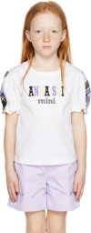 Anna Sui Kids White Check T-shirt In 01 White