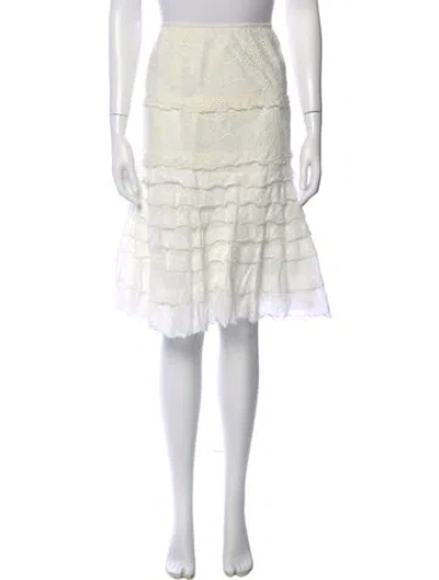 Pre-owned Anna Sui Knee-length Skirt W/ Tags In Neutral