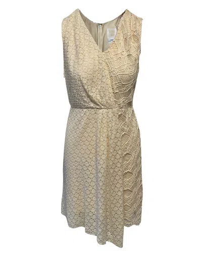 Pre-owned Anna Sui Lace Dress In Cream Polyester In Neutral