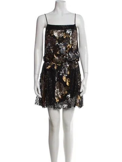 Pre-owned Anna Sui Lace Pattern Mini Dress In Multi