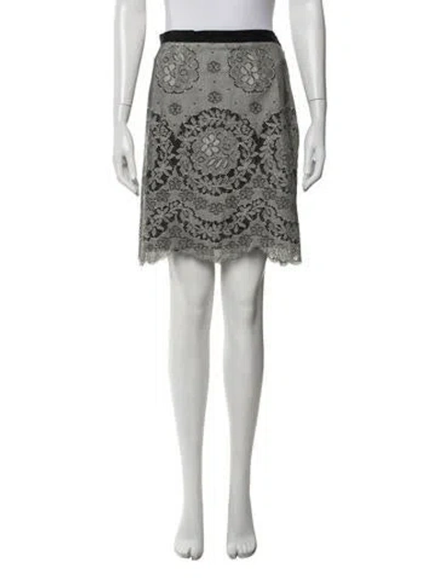 Pre-owned Anna Sui Lace Pattern Mini Skirt In Multicolor