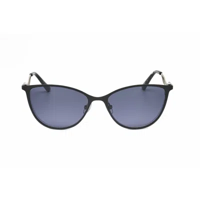 Anna Sui Ladies Black Cat Eye Sunglasses As 261a In ["grey"]