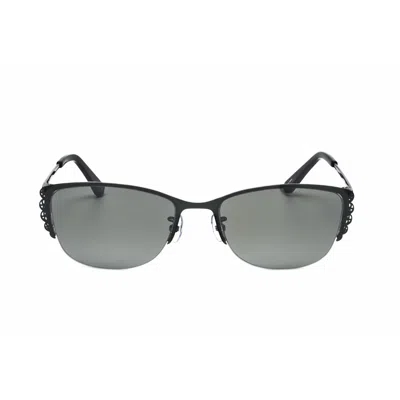 Anna Sui Ladies Black Cat Eye Sunglasses As 270-1a In ["grey"]