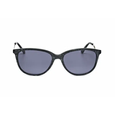 Anna Sui Ladies Black Round Sunglasses As 5092a-1 In ["grey"]