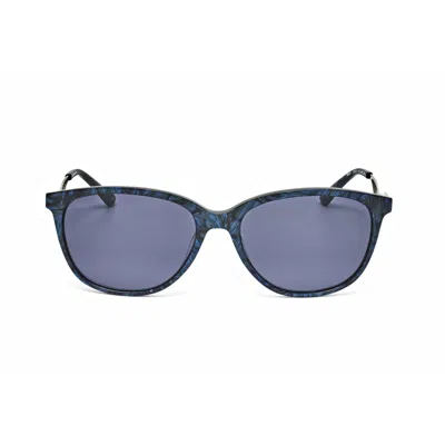 Anna Sui Ladies Blue Round Sunglasses As 5092a-2 In ["grey"]