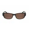 Anna Sui Ladies Red Rectangular Sunglasses As 518as In ["brown"]