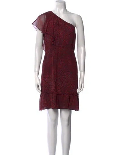 Pre-owned Anna Sui Linen Mini Dress In Purple