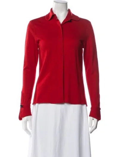 Pre-owned Anna Sui Linen Sweater In Red