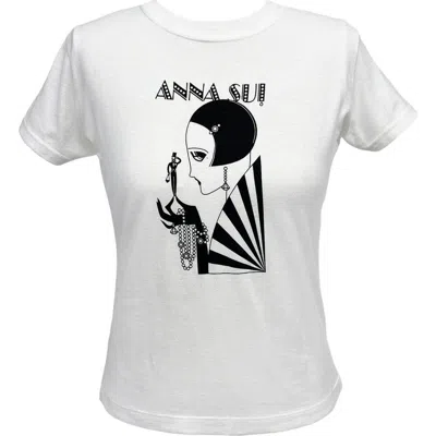Anna Sui Mad Cap Heiress Baby T-shirt In White