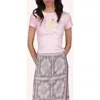 Anna Sui Mermaid Baby Tee In Pink