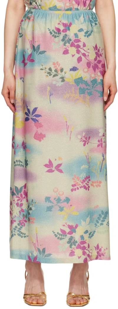 Anna Sui Multicolor Atlantis Garden Maxi Skirt In Azalea Multi