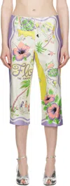 Anna Sui Florida Cotton Sateen Capri Pants